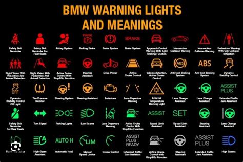 BMW dashboard warning lights