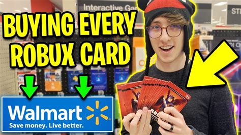 Buying Every Robux Card From Walmart... *Rip Wallet!* | Roblox - Youtube