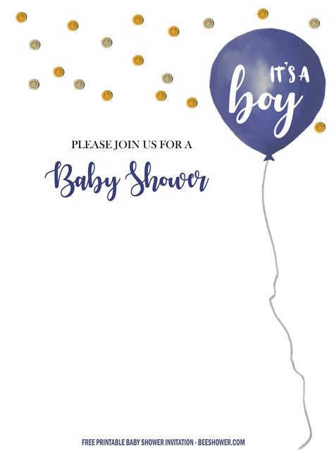 Baby Shower Boy Invitation Templates Free