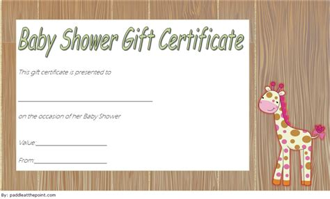 Baby Shower Gift Certificate Template Free 4 Gift pertaining to Baby