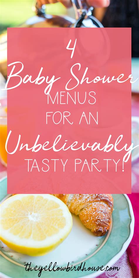 Baby Shower Menu What to Serve This Delicious House