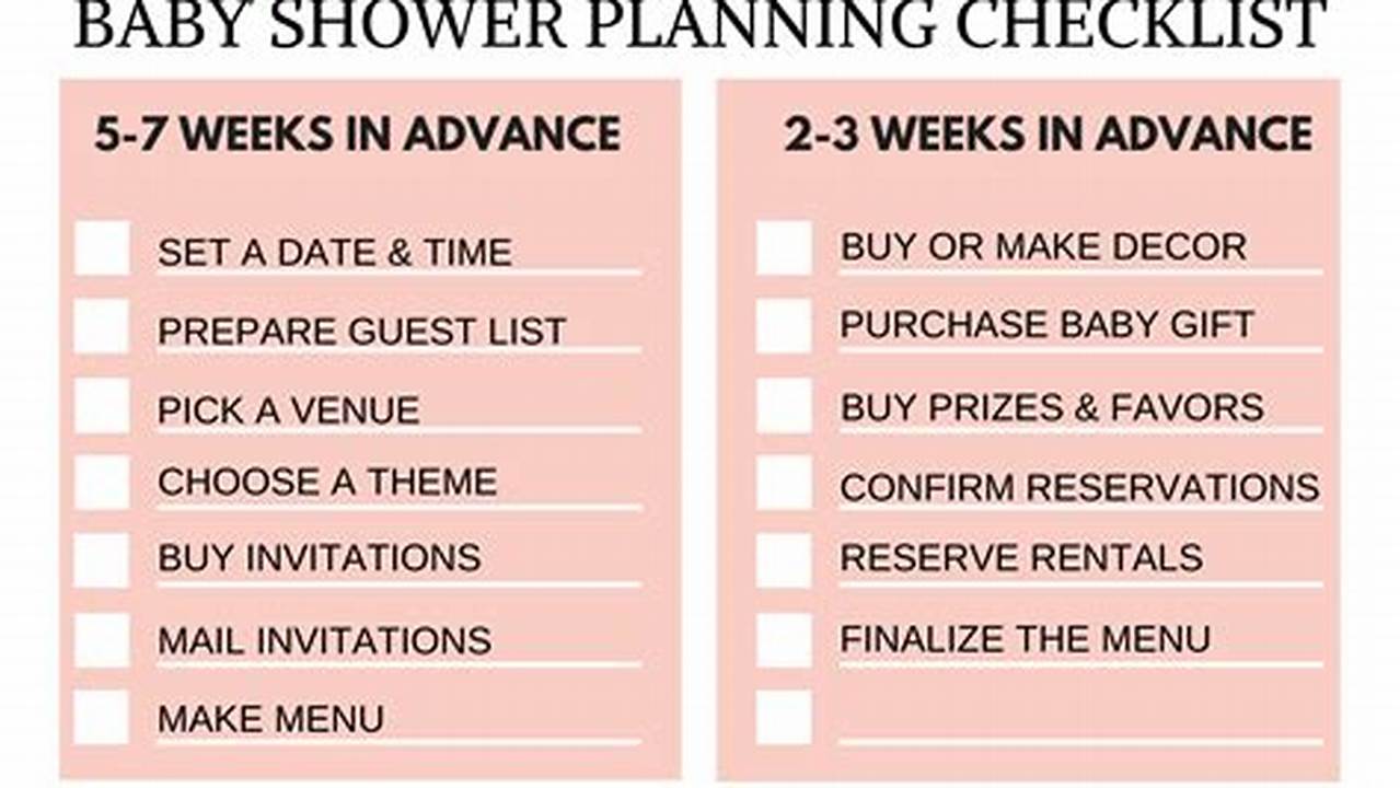 Baby Shower Planner Layout