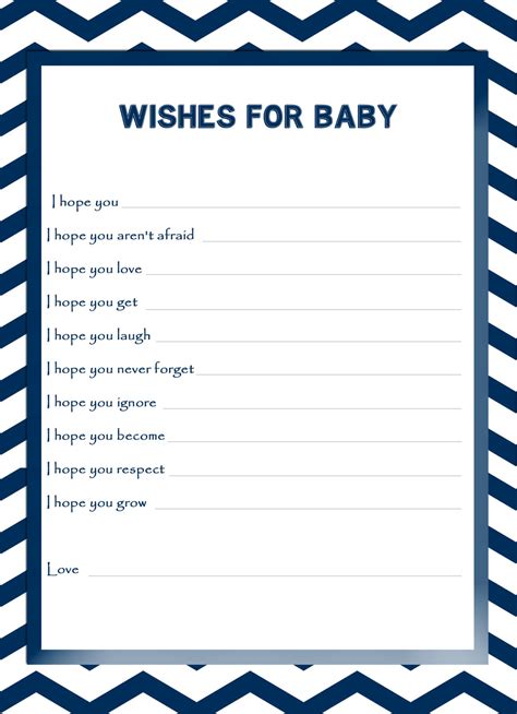 Baby Wish List Template