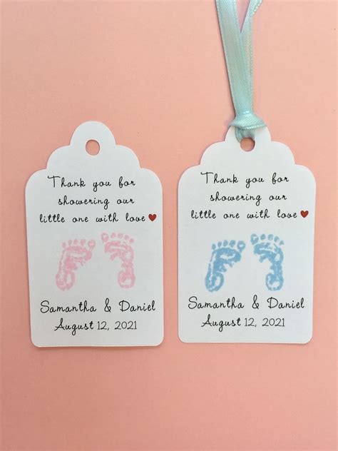 Personalized Baby Shower Favor Tags / Personalized Round Baby Shower