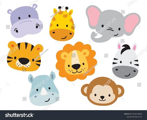 Baby Animals Cartoon Face