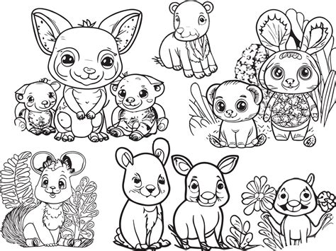 Baby Animals Coloring Pages Free