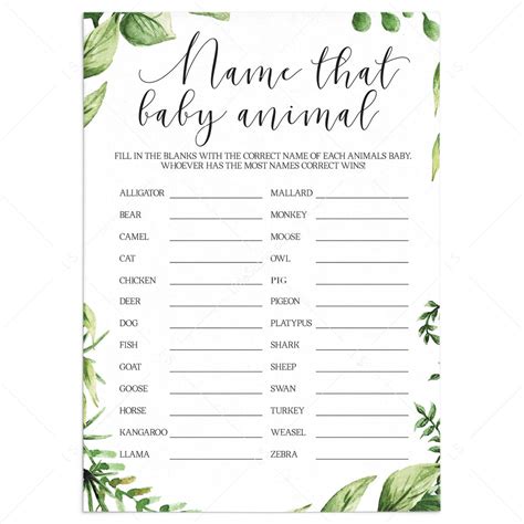 Baby Animals Names Quiz