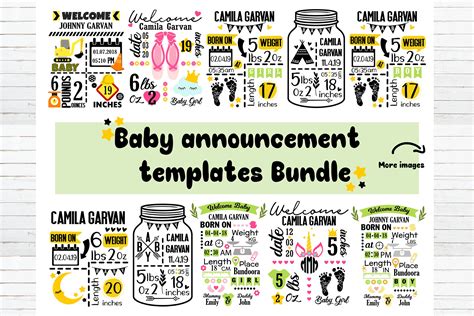 Download Baby Announcement Chart Bundle Images