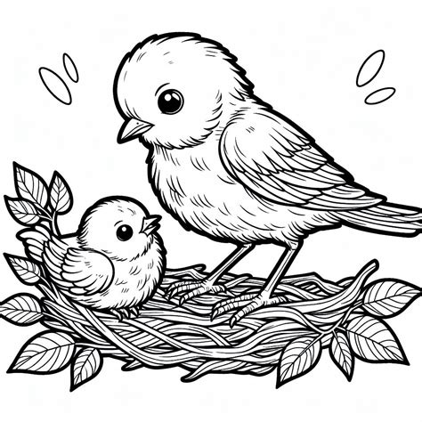 Baby Birds Coloring Pages