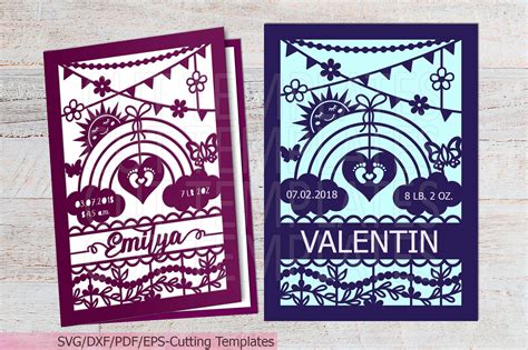 Download Baby Birth Announcement Card Frame Paper Files For Crafts