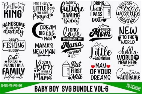 Download Baby Boy SVG Bundle Commercial Use DXF Files