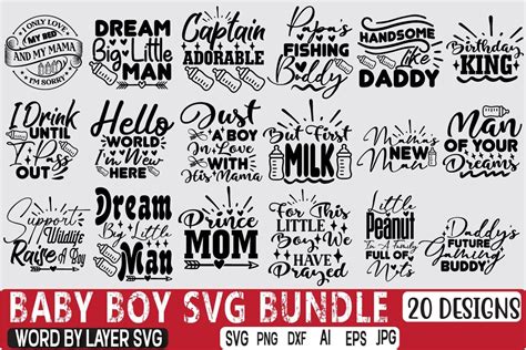 Download Baby Boy SVG Bundle Cut Files