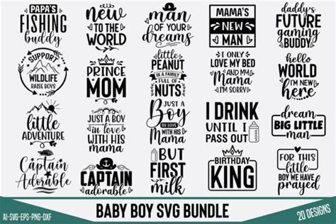 Download Baby Boy SVG Bundle Files DXF Files