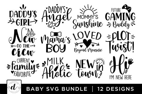 Download Baby Bundle SVG - 12 Designs Files
