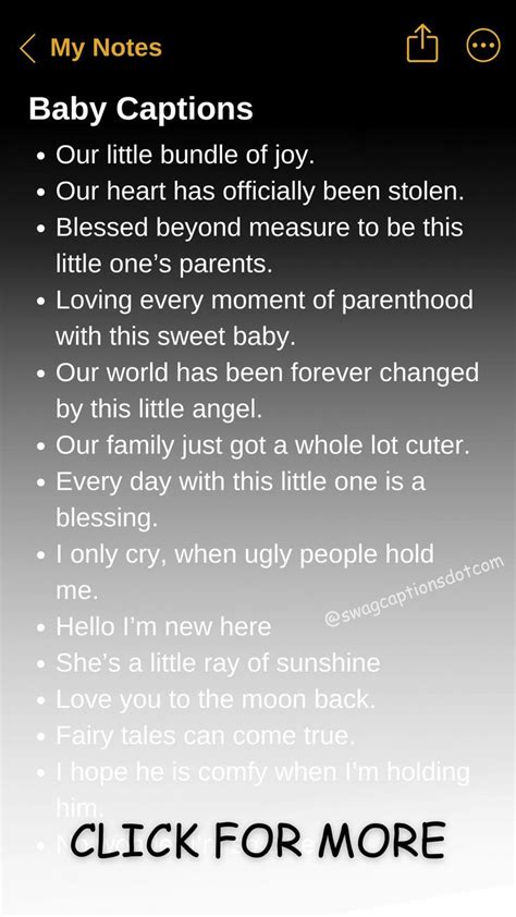 Baby Captions For Pictures