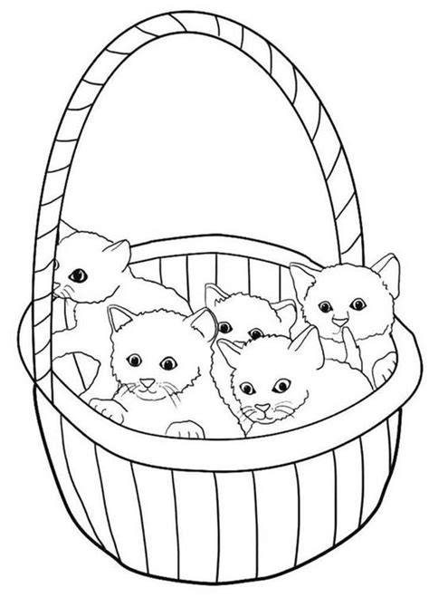 Baby Cat Coloring Page Easy