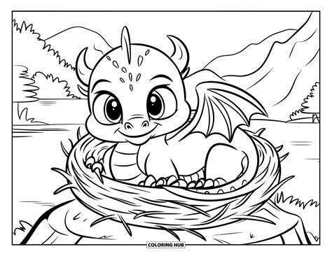 Baby Dragon Coloring Pages