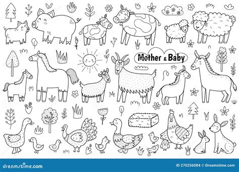 Baby Farm Animal Coloring Pages