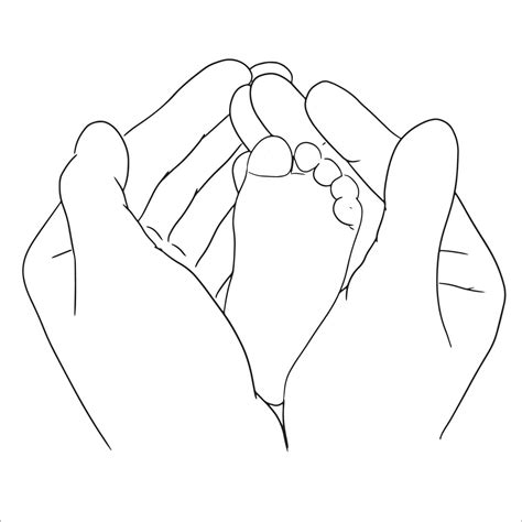 Download Baby Feet Line Art SVG File - SVG Design Commercial Use Free PSD Mockups