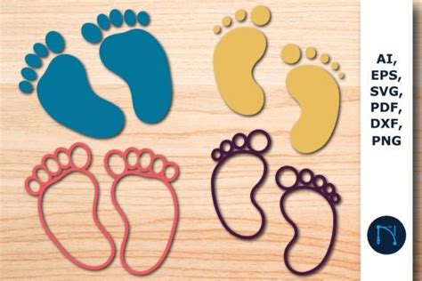 Download Baby Feet Paper Cut Design For Cricut