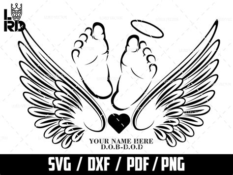 Download Baby Feet with Wings SVG File - SVG Design Files