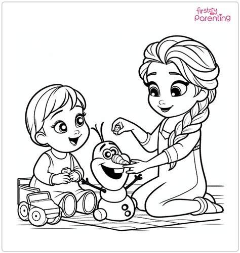 Baby Frozen Coloring Pages