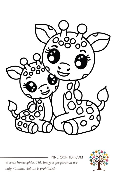 Baby Giraffe Coloring Pages