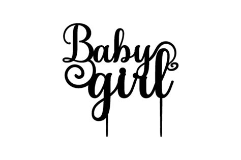 Download Baby Girl Cake Topper SVG File - SVG Design Commercial Use Free PSD Mockups