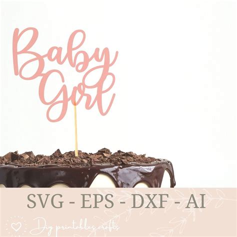 Download Baby Girl Cake Topper SVG File - SVG Design Cricut SVG DXF Files