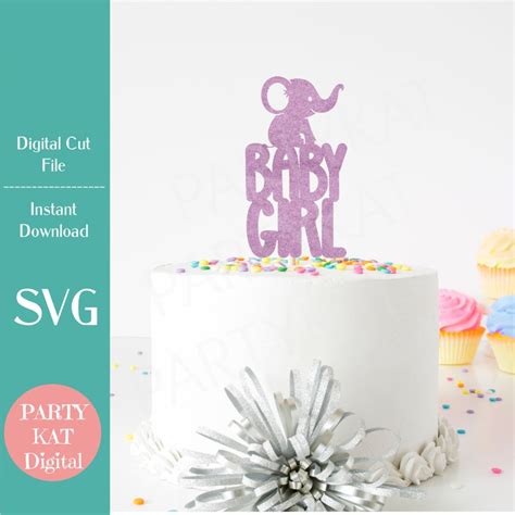 Download Baby Girl Cake Topper SVG File - SVG Design Files