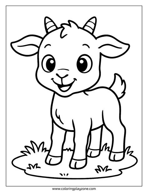 Baby Goat Coloring Pages