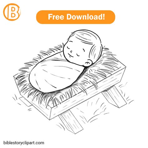 Baby Jesus Coloring Page