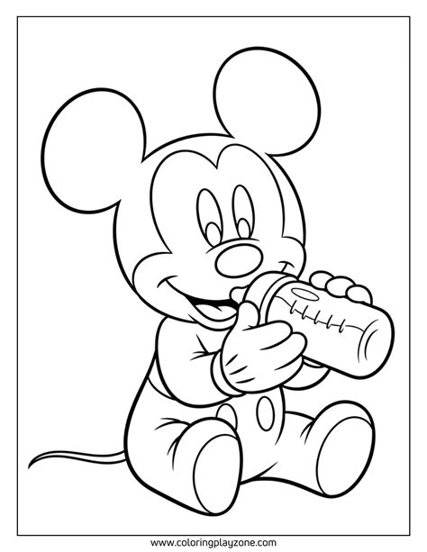 Baby Mickey Coloring Pages
