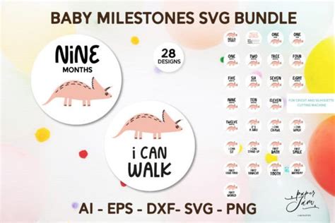 Download Baby Milestones Bundle For Crafts