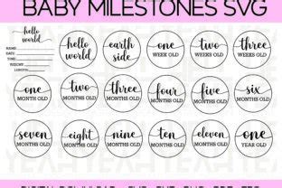 Download Baby Monthly Milestones Files For Crafts