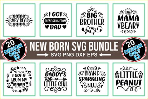 Download Baby New Born SVG Bundle Commercial Use DXF Files