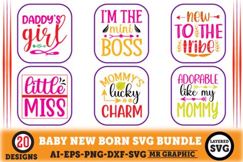 Download Baby New Born SVG Bundle Files