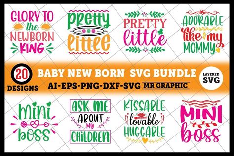 Download Baby New Born SVG Bundle Files DXF Files
