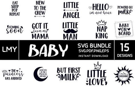 Download Baby Quotes Bundle Cut Files