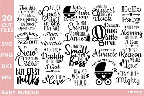 Download Baby Quotes Bundle Cut Images