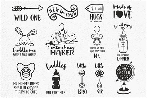 Download Baby Quotes Design Bundle - SVG Files Cut Files