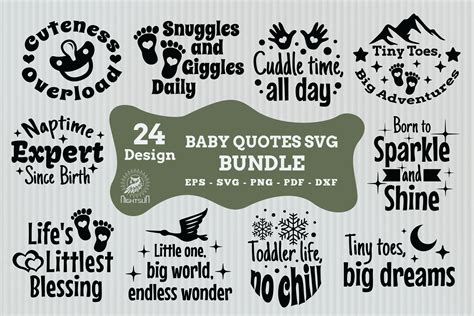 Download Baby Quotes SVG Bundle Commercial Use