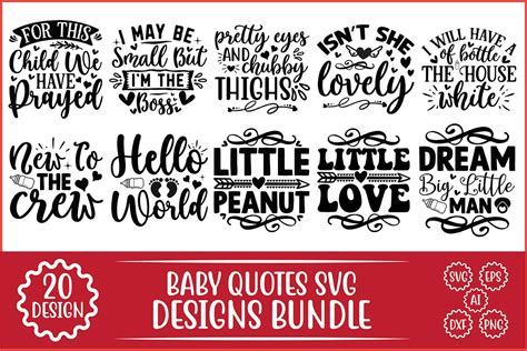 Download Baby Quotes SVG Bundle Cut Files