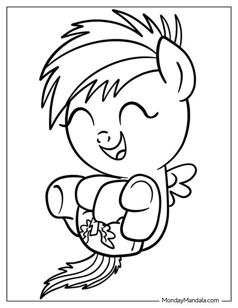Baby Rainbow Dash Coloring Pages