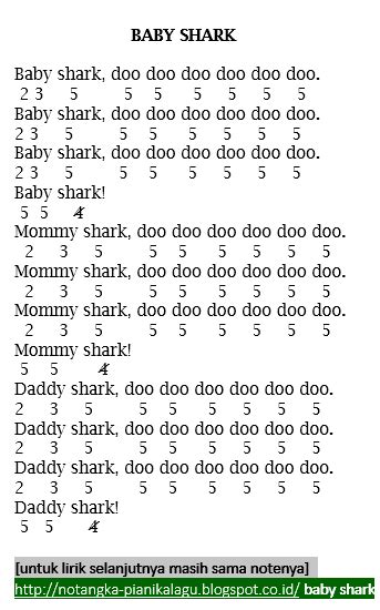 Baby Shark Not Angka