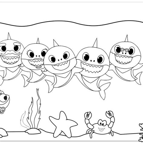 Baby Shark Printable Coloring Pages