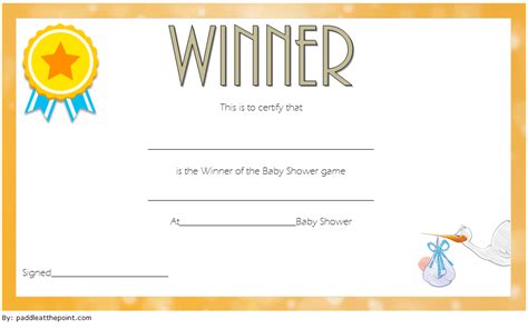 Botanical Baby Shower Game Winner Certificates Baby Shower Etsy