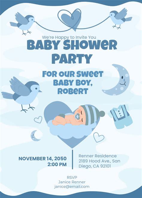 Baby Shower Invitation Templates For Boy Free
