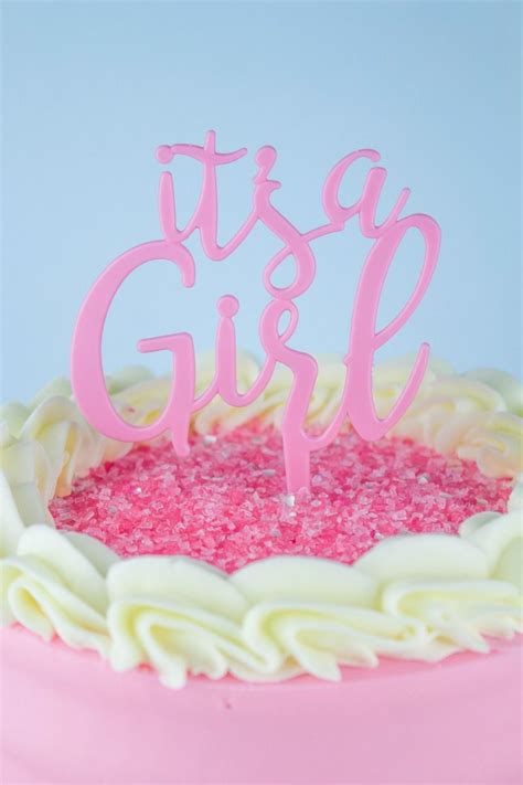 Download Baby Shower It's a Girl Cake Topper... Commercial Use