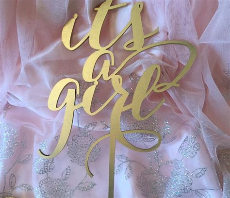 Download Baby Shower It's a Girl Cake Topper... Easy Edite